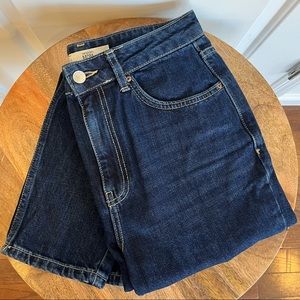 TOPSHOP Moto Mom Jeans Indigo Blue